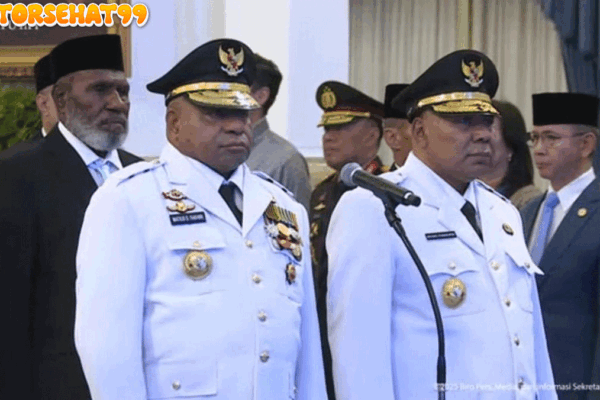 Prabowo Lantik Matius Fakhiri dan Aryoko Rumaropen Jadi Gubernur-Wagub Papua